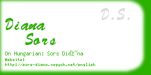 diana sors business card